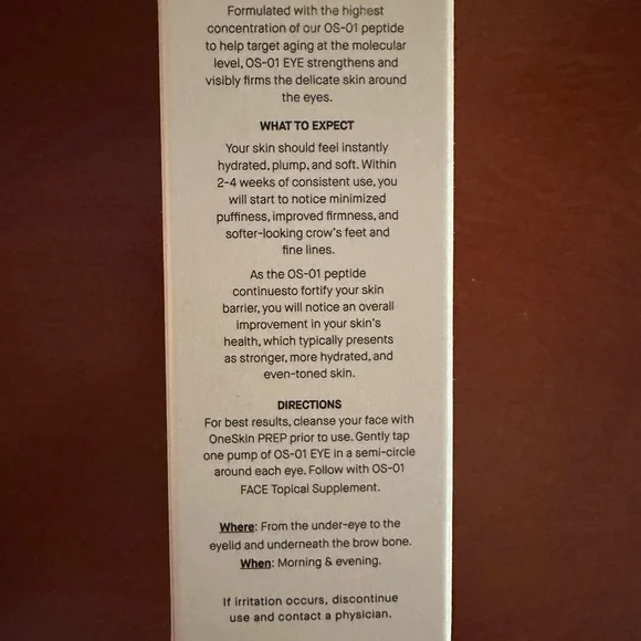 One Skin Eye Topical Supplement REFILL Dispenser NEW - Picture 3 of 4